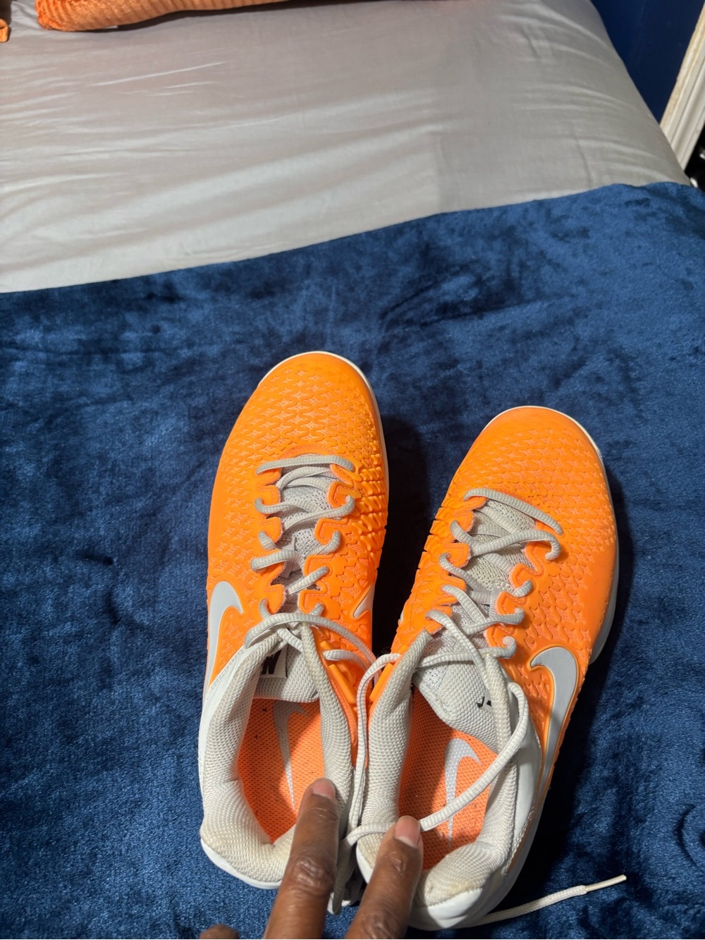 Nike women’s Bright Orange Athletic Sneakers with Gray Accents